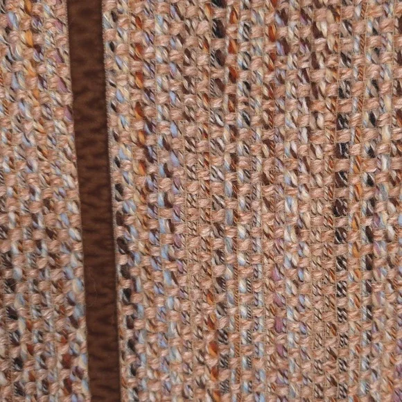 ALBERTA FERRETI ITALY‎ MADE Women's Skirt 6 VIRGIN WOOL Blend Knit Straight Tan